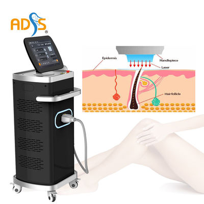 Mesin Penghilang Rambut Laser Dioda Pabrik ADSS 808nm 755nm 940nm 1064nm 4 Panjang gelombang
