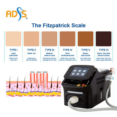 1064nm 755nm 808nm Diode Laser Hair Removal Mesin Kecantikan Multi Bahasa