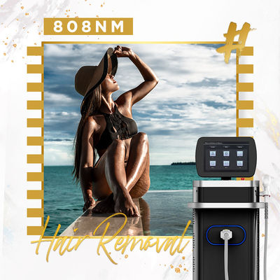 2-100J/cm2 Diode Laser Hair Removal Machine 3 Panjang Gelombang Untuk Komersial