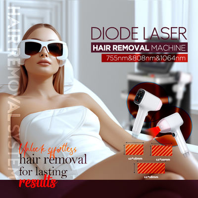 Mesin penghilang rambut dioda medis TFT 755 Nm 808 Nm 940 Nm 1064 Nm Untuk Solon