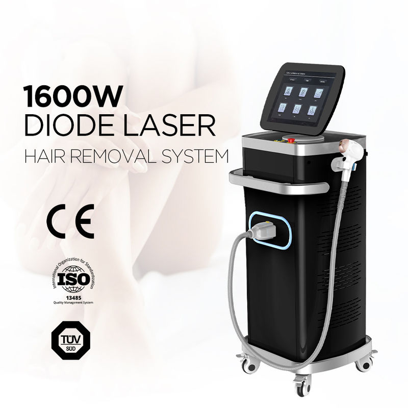 1600-2400W CE ISO 755 808 940 1064nm 4 Wave Diode Laser untuk Hair Removal Es Titanium Tersedia